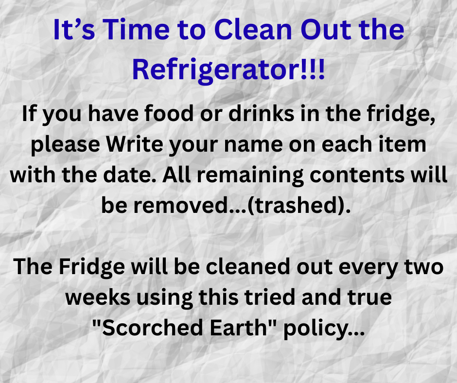 Cleanout the Frig